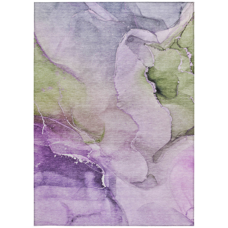 Tapis extérieur lavable antidérapant 3 pi x 5 pi mauve