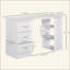 Bureau d'ordinateur moderne avec bureau et bureau avec 3 tiroirs et tablette de rangement