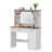 White Vanity With 4 Drawers & Shelves, 42.1'' Farmhouse Makeup Vanity Desk Featuring A Sliding Mirror And Lights, A Rustic Large Vanity Set Suitable For The Bedroom.