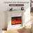 Electric Fireplace with Mantel, Electric Fireplace Insert, With Timer, Remote Control, Adjustable Flame Color, 1400W-150295633