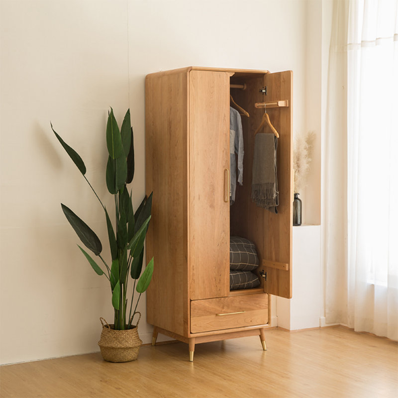 Modern and Simple Cherry Wood Wardrobe