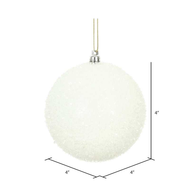 Ornement boule Tinsel, Blanc