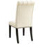 7 tables de salle à manger avec table rectangulaire, rallonge amovible, base à double piédestal et chaises rembourrées en beige patiné, design européen traditionnel: piédestal de table, dossier uni beige