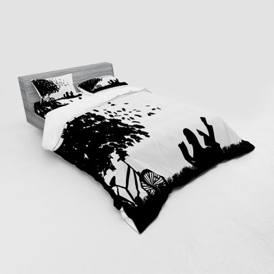 Traditional Polyester Toile Duvet Cover
