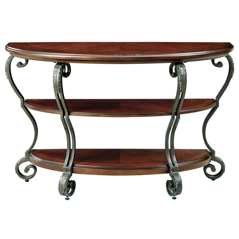 Table de canapé de style traditionnel cerise brune 1pc