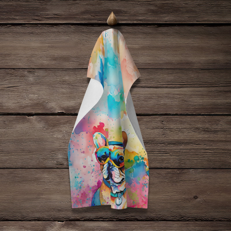 Serviette de cuisine French Bulldog Hippie Dawg