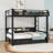 Metal Bunk Bed With Built-In Shelves And LED And USB Ports And 2 Drawers-1379972193-1379972127