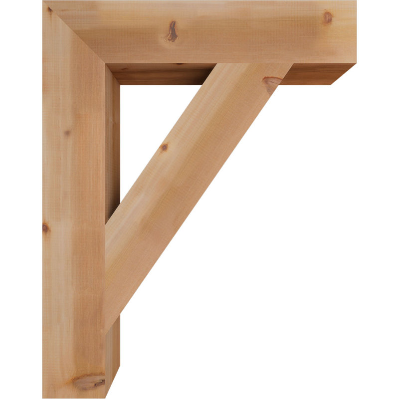 Support en bloc de cèdre rouge occidental traditionnel l 5 1/2 po x P 30 po x H 38 po, Cèdre rouge de l'Ouest (lisse)