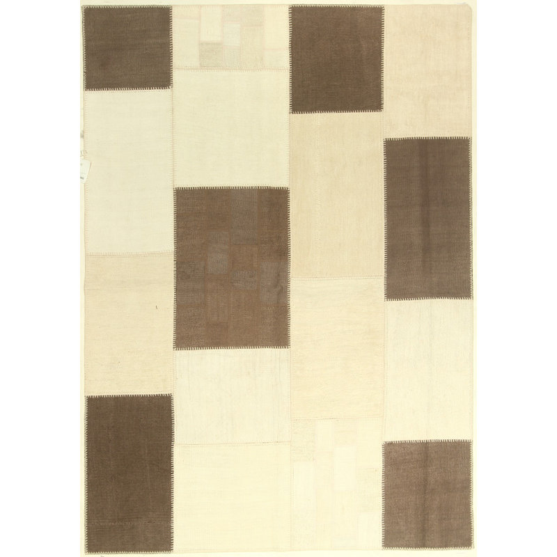 Tapis brun en coton noué à la main