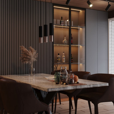 Cylinder pendant light 2-light Guizar