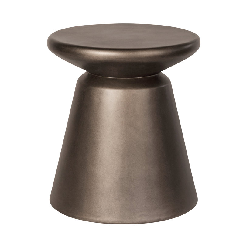 Camon Concrete Top End Table, Bronze