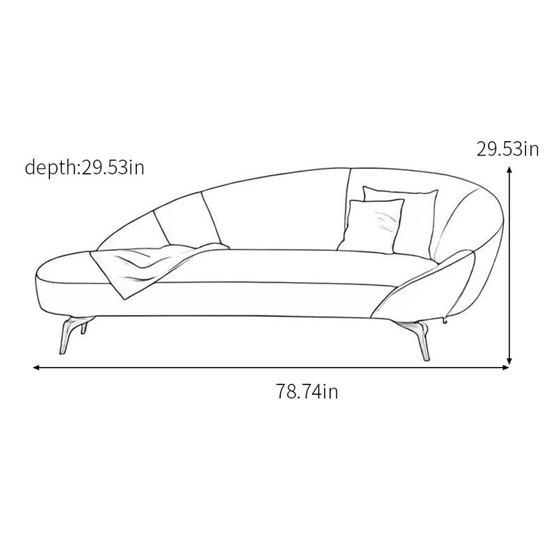 Chaise longue en tissu doux, Right Hand Facing, Rice White/Khaki