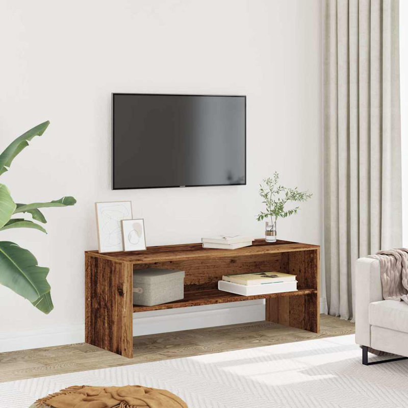 Hausman Unfinished TV Stand, Old Wood