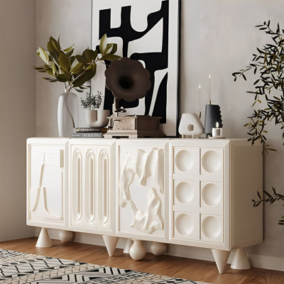 Buffet de rangement style crème français