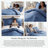 Southshore Fine Linens Harmony Blue Twin/Twin XL 2-Piece Reversible Floral Comforter Set with 1 Standard Sham, 240 GSM Down Alternative Fill-1433638180-1433638182