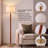 Electroplated Traditional Solid Wood Floor Lamp