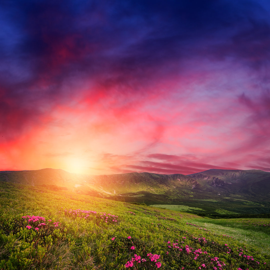 Leinwandbild Mountain Sunset von Sergeyit