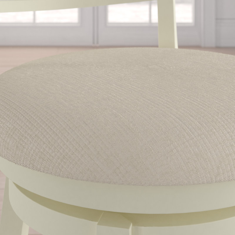 Aonghas Swivel Upholstered Counter Stool with Solid Wood Frame, Bar Stool (30" Seat Height)