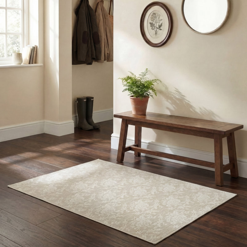 Laura Ashley Doreen Indoor Outdoor Area Rug, Beige Multi, 5' x 7'