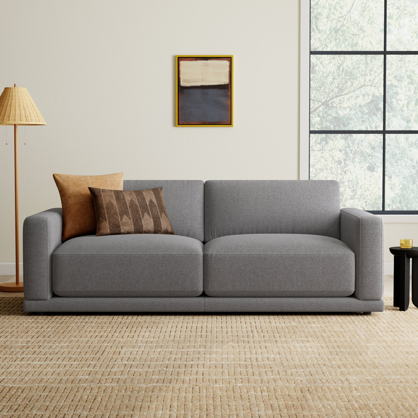 Blakes 91'' Upholstered Sofa, Elite Pewter