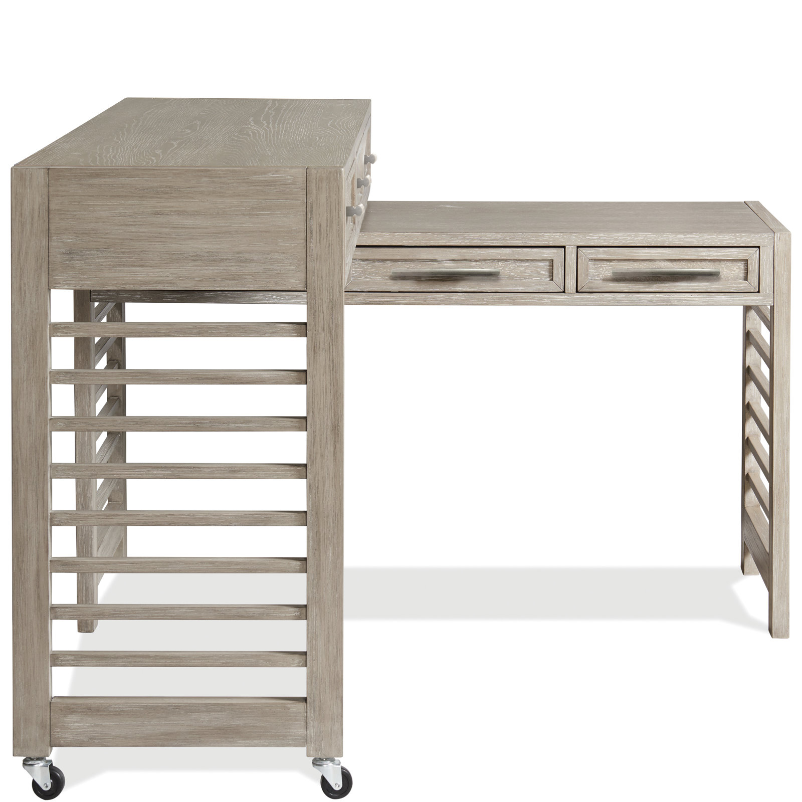 Gracelyn L-Shaped Writing Desk, Casual Taupe