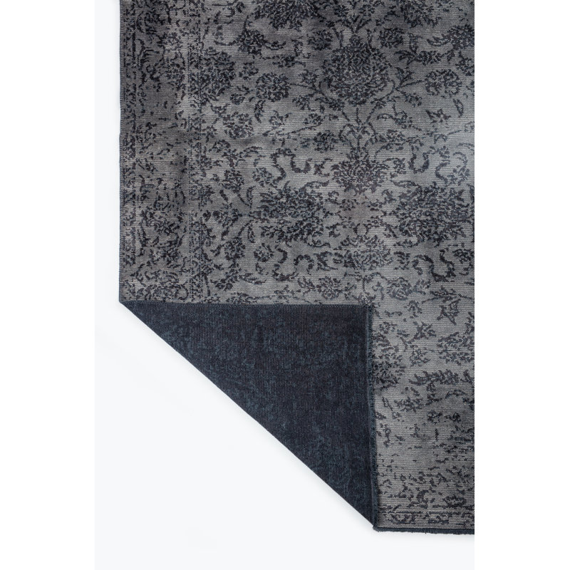 Rapture Gray/Black/Dark Brown Oriental Luxury Area Rug, Rectangle 7'10" x 11'2"