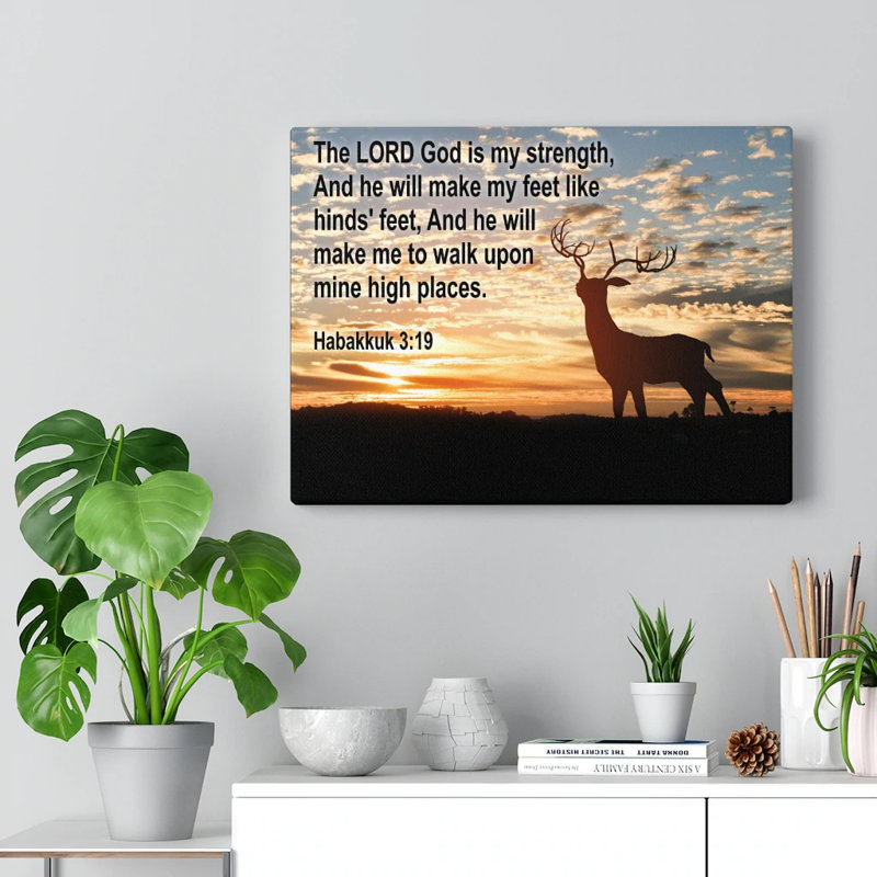 The Lord God Is My Strength - Wrapped Canvas Print, 61cm H x 76cm W