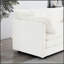 Fauteuil de lecture profond rembourré à assise simple pour salon, tissu chenille blanc confortable et élégant-1263681977
