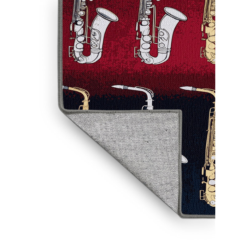  Tapis lavable pour saxophone, Rectangle 6 pi x 9 pi