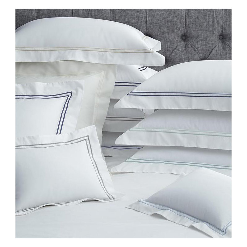 Grande Hotel Duvet Cover, White/Gray, Full/Queen Duvet Cover