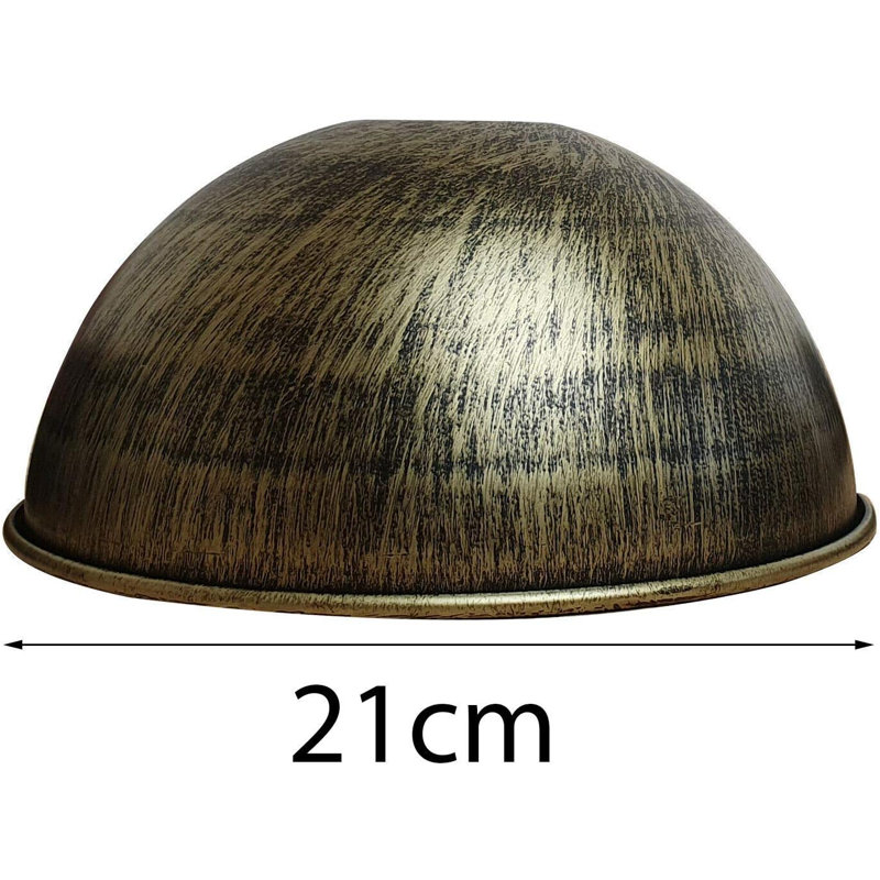 3 - Light Dome Pendant, Brushed Brass