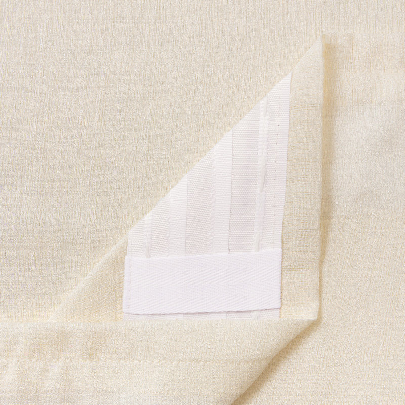 Paire de rideaux semi-transparents avec passe-tringle Moller, l 52 po x L 108 po, Jaune