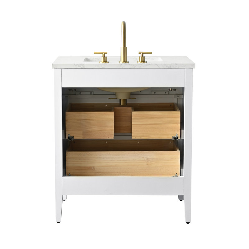 Emma 30" W Single Vanity, White