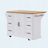 56 inch Kitchen Island with Rubber Wood Veneer Drop Leaf, Power Outlet, 4 Door Shelves, Embossed Vertical Stripe Rolling Kitchen Cart on 4 Wheels with 6 Deep Drawers for Kitchen, Dining Room,White-129122849
