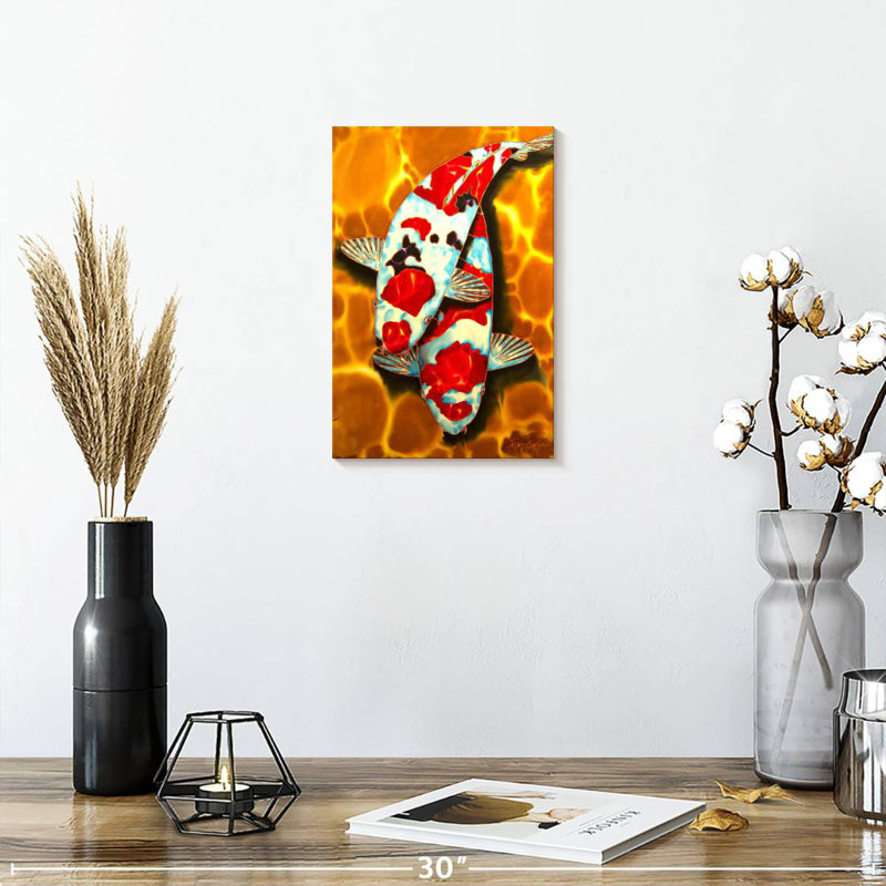 Brampt Koi In Crystal Pond, 30" H x 20" W
