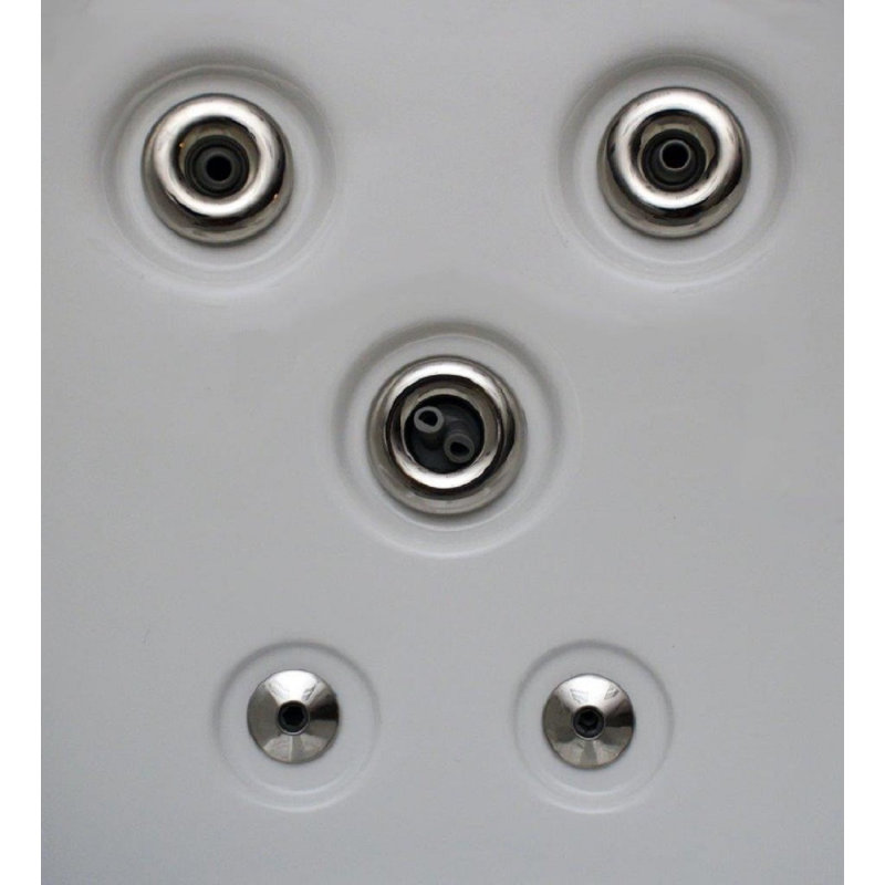Sterling White Acrylic 6-Person Square Hot Tub with Stainless Jets