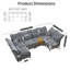Canapé modulaire rembourré avec rangement de 102 po Harlaii-87393920