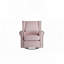 Fauteuil oscillant rose en tissu avec pivot