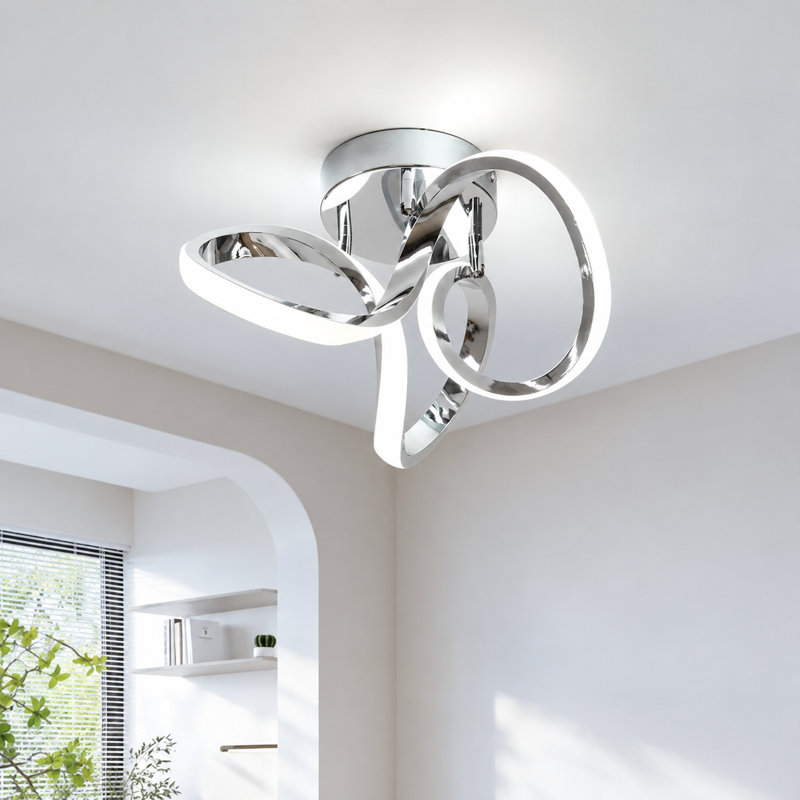 Angstrom 1 - Light 28cm Unique/Statement Geometric LED Flush Mount