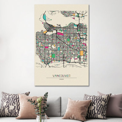 " Vancouver, Canada Map " by Ayse Deniz Akerman