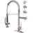Commercial Pull Down Kitchen Sink Faucet With Sprayer Modern Kitchen Faucet Single Handle Brass Taps-113306619