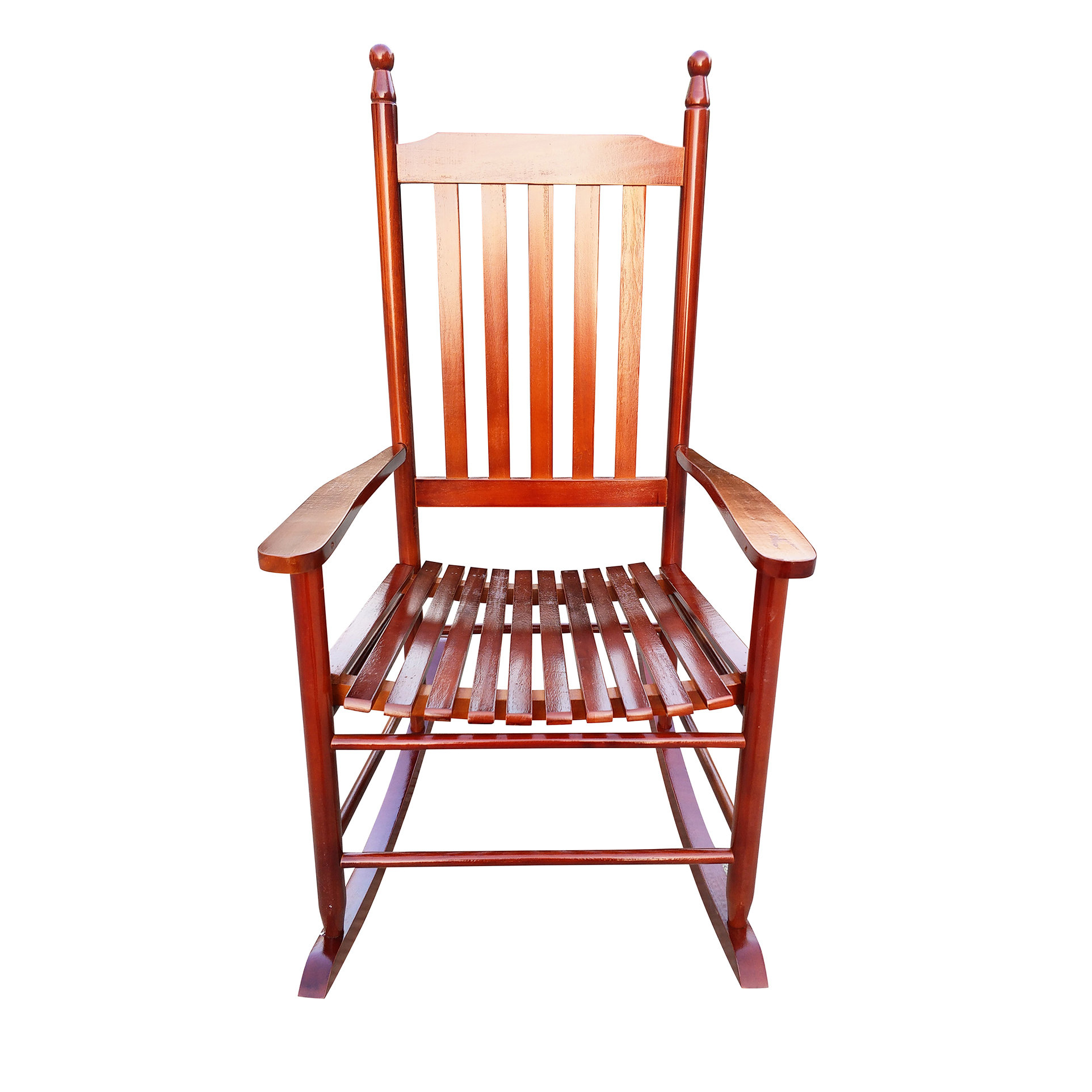Red Barrel Studio® Rose Red Hardwood Porch Rocker Chair - Made With ...