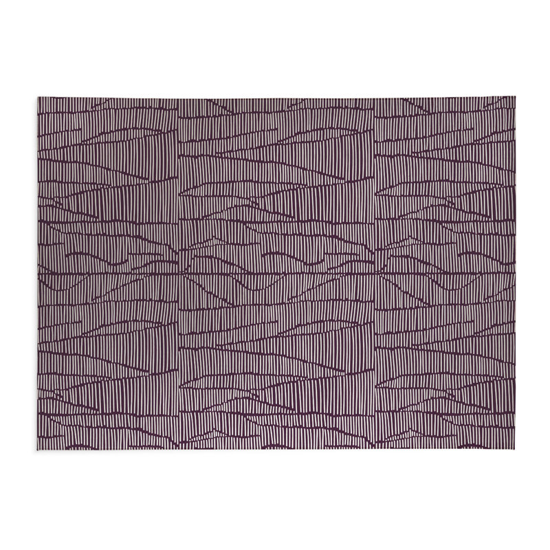 Tapis de cuisine à profil bas Grer, Rectangulaire 3 pi x 5 pi, Aubergine