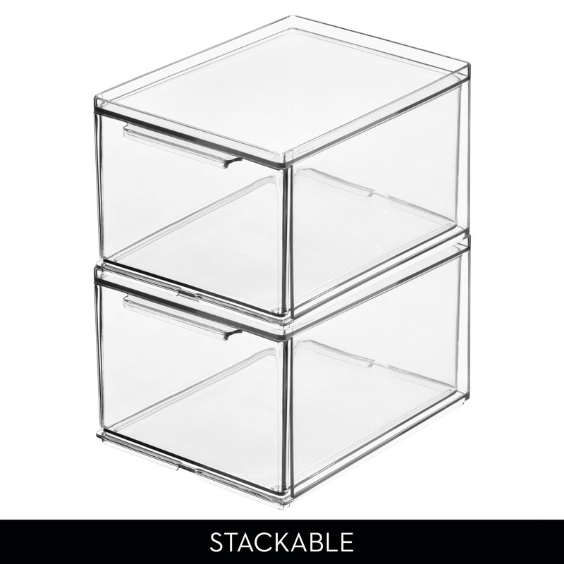 Stackable Kitchen Storage Drawer - Pull-Out Sliding Bin for Fridge, Pantry, Under-Sink, or Cabinet