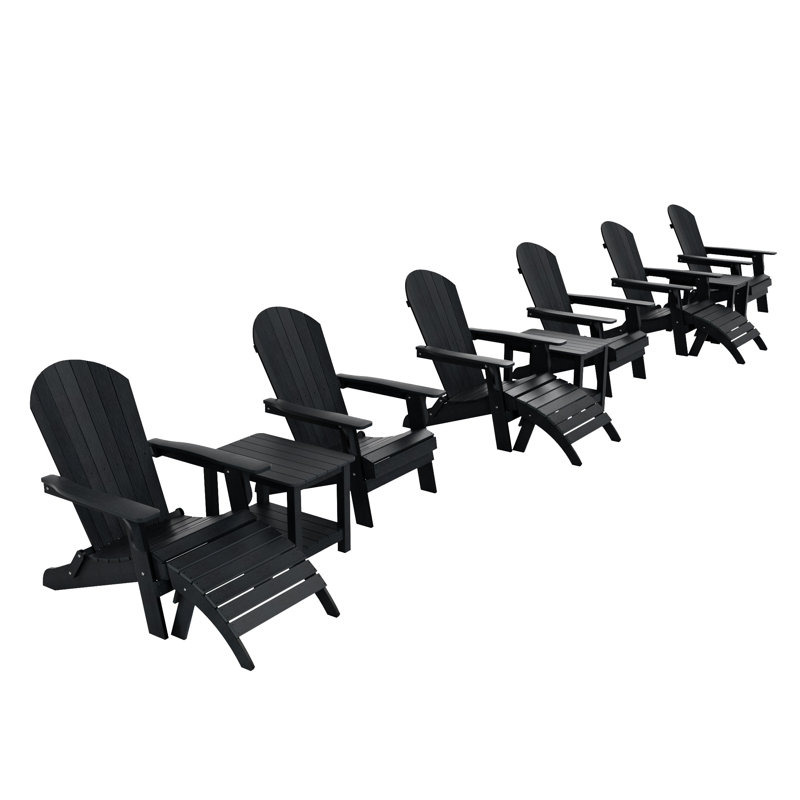 Arrlo 6 - Person Patio Conversation Set, Black
