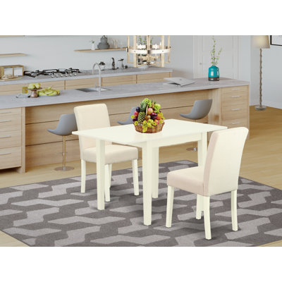 Drop Leaf Rubberwood Solid Wood Dining Set by Red Barrel Studio