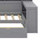 Lit de jour multifonctionnel en bois avec bureau d'étude - tablettes de rangement et 2 tiroirs de rangement-1783466247