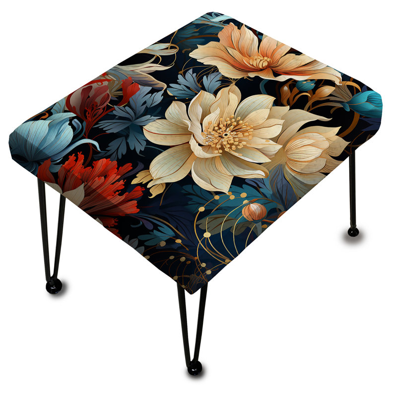 Modern Inspirations Floral Pattern - Floral Rectangle Ottoman