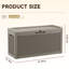 Boîte de rangement verrouillable 41,95 po l 60 gallons (brun clair / gris)-122684359