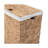 Natural Water Hyacinth Handwoven Lidded Rectangle Laundry Hamper-137253912